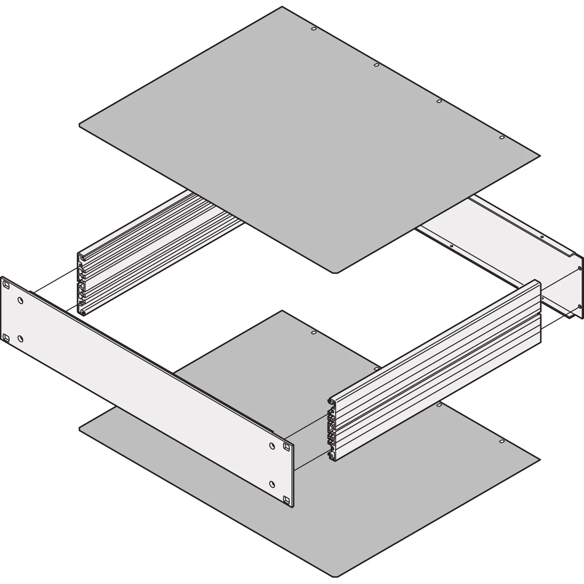 SCHROFF Abdeckbleche - ABDECKBLECH 400T GESCHLOSSEN