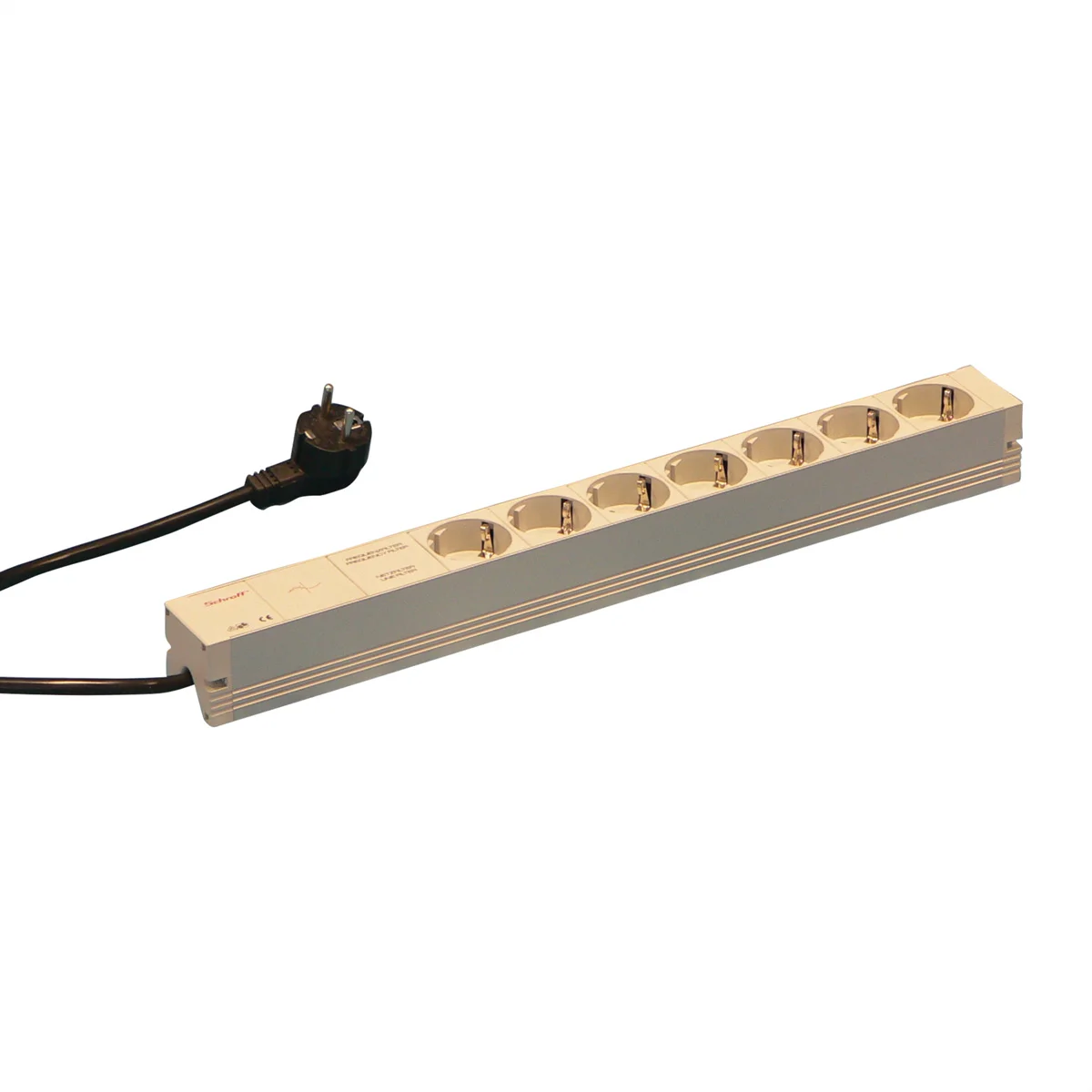 SCHROFF Schutzkontakt-Steckdosenleiste - STDL.Schutzkontakt 7DO.NETZFI.438,5