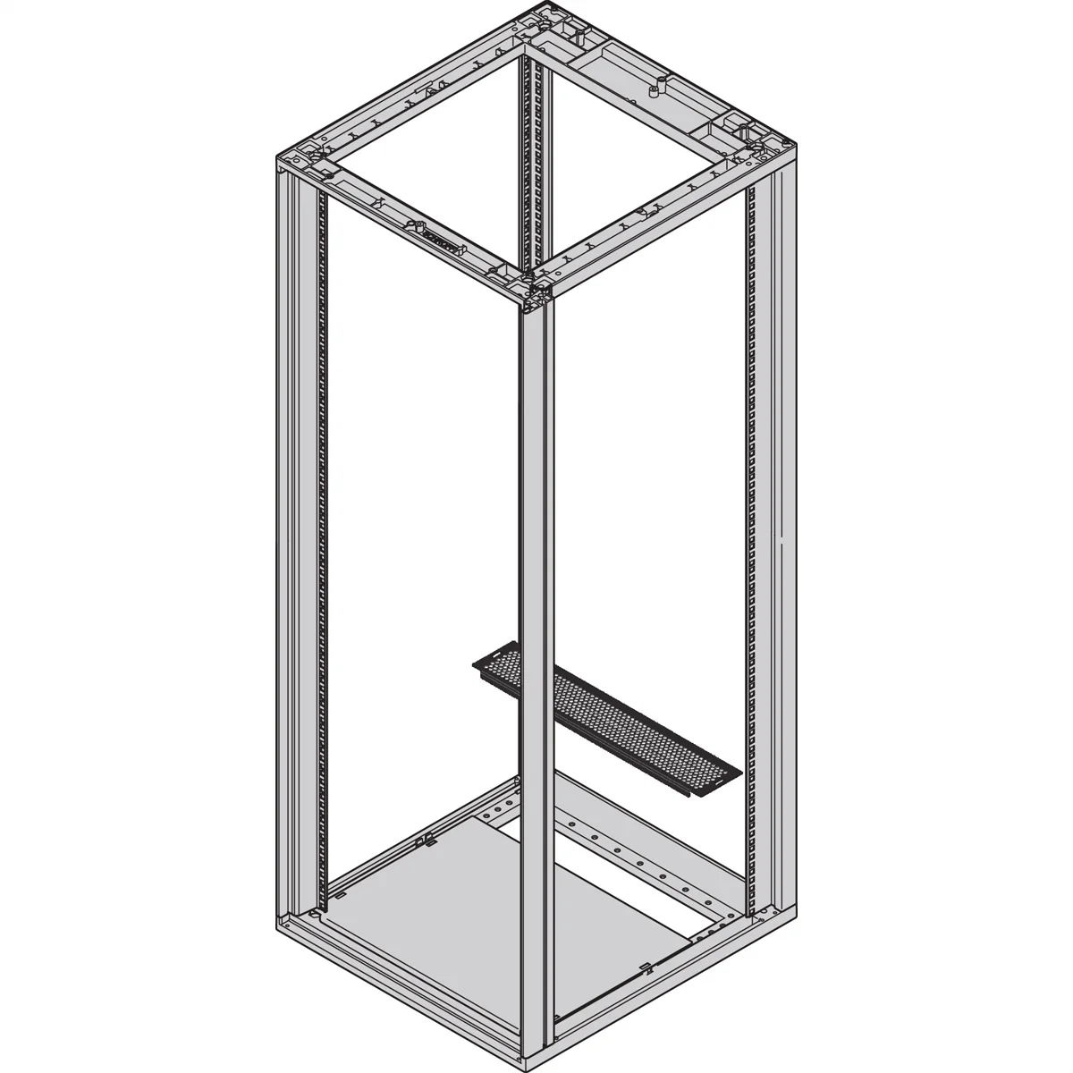 Schroff Platte F.bodenblech Perf.