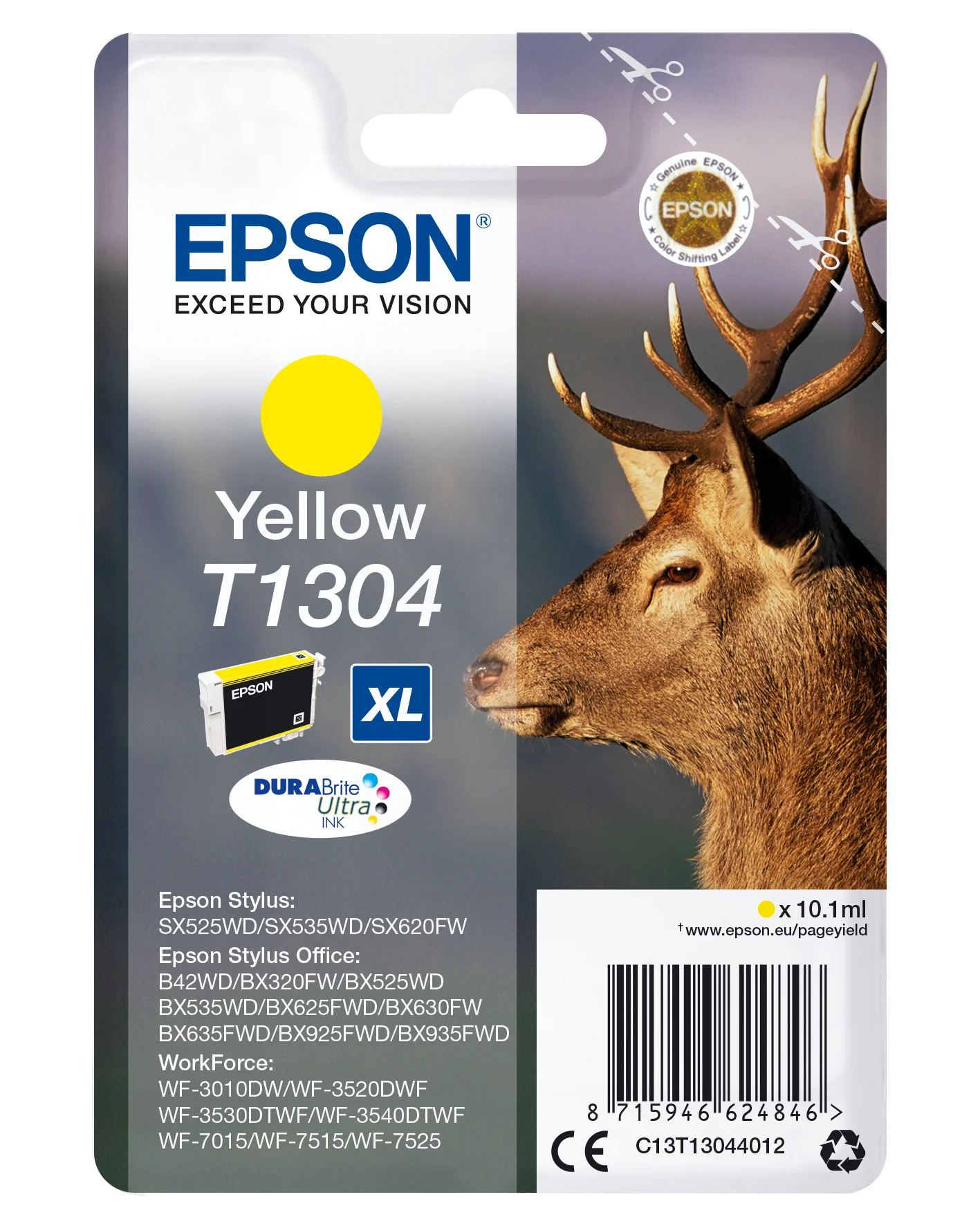 Epson Singlepack Yellow T1304 DURABrite Ultra Ink