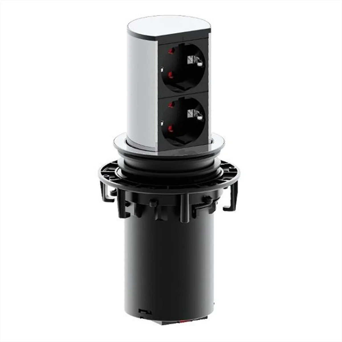 BACHMANN ELEVATOR 2x Schutzkontakt, Edelstahl