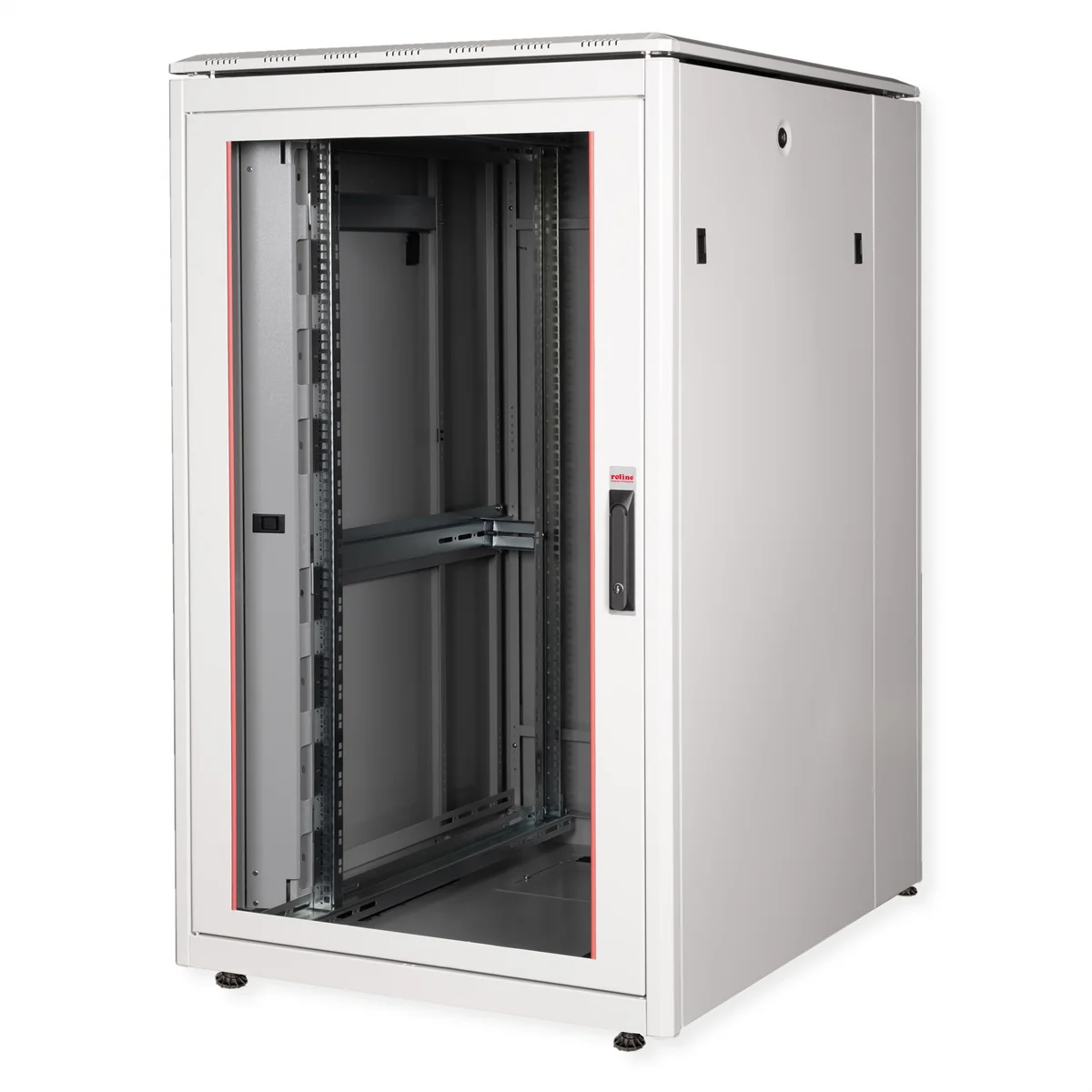 ROLINE 19-Zoll Netzwerkschrank Pro 26 HE, 800x1000 BxT Glastür grau