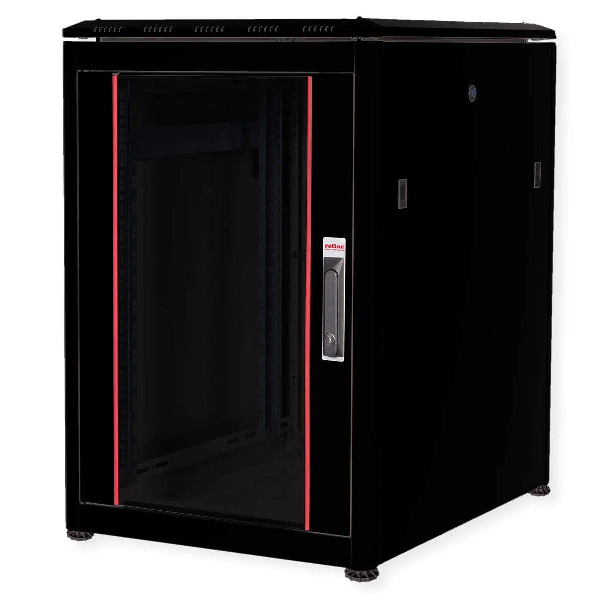ROLINE 19-Zoll Netzwerkschrank Pro 16 HE, 600x800 BxT Glastür schwarz