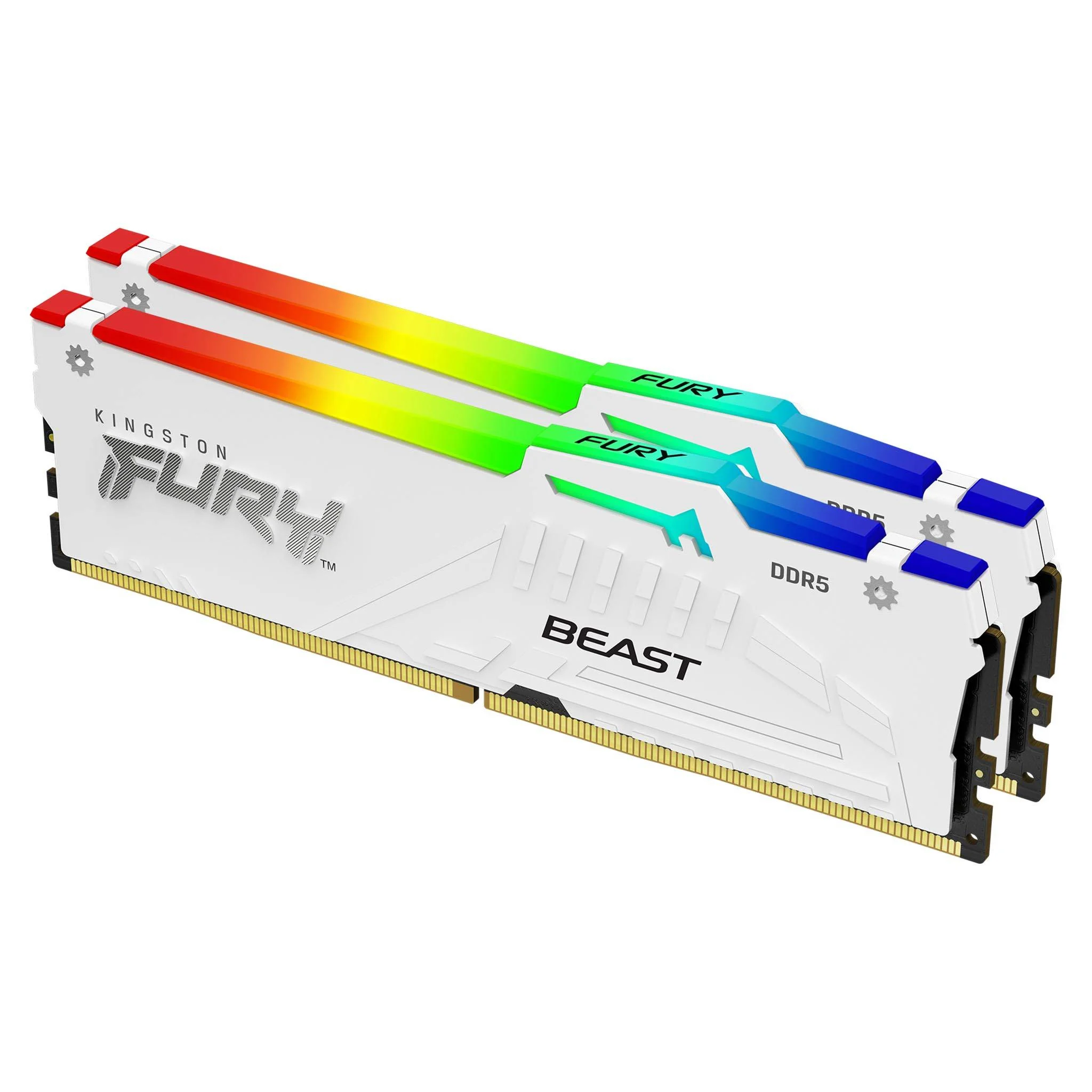 Kingston Technology FURY Beast 64 GB 6000 MT/s DDR5 CL36 DIMM (2er-Kit) White RGB EXPO