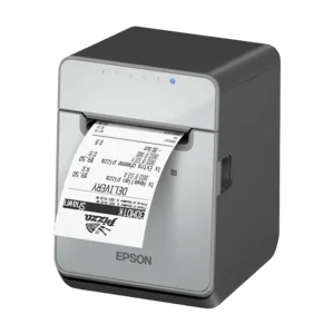 Epson TM-L100, 8 Punkte/mm (203dpi), Cutter, linerless, USB, Lightning, BT, Ethernet, schwarz