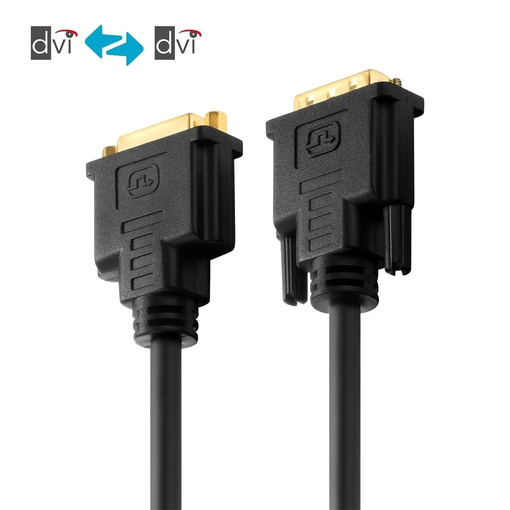 Zertifiziertes 2K DVI-Verlängerungskabel - schwarz, 3.00m