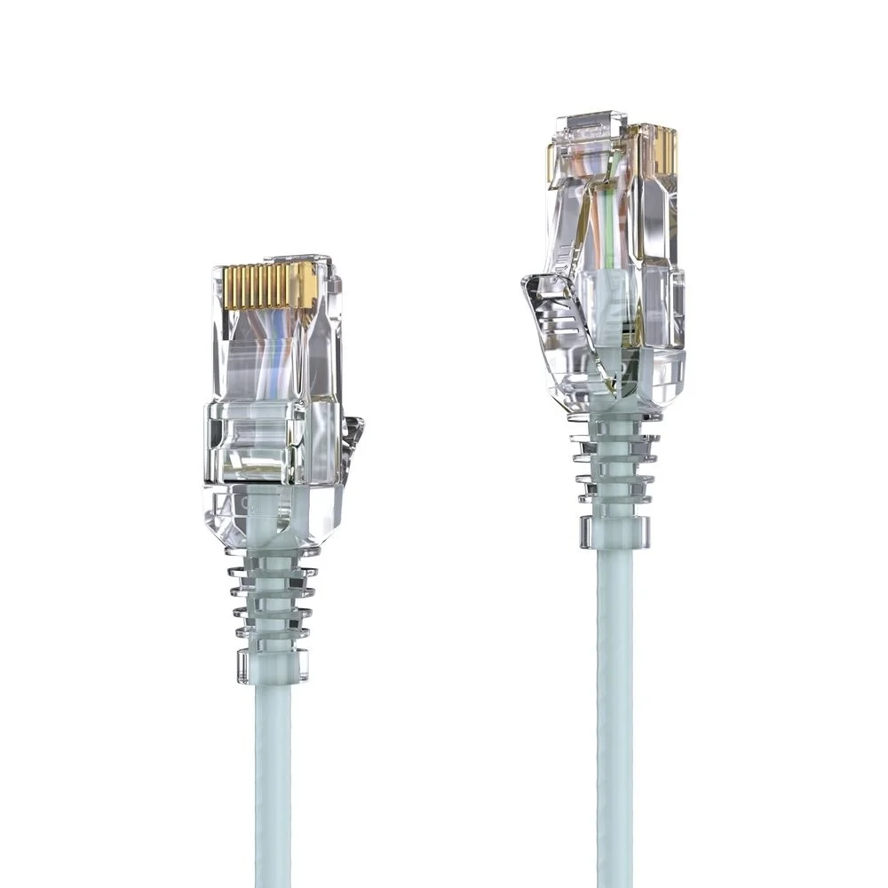 Premium Slim Cat.6 Patchkabel, RJ45, UTP, LSZH - 2.00m, grau
