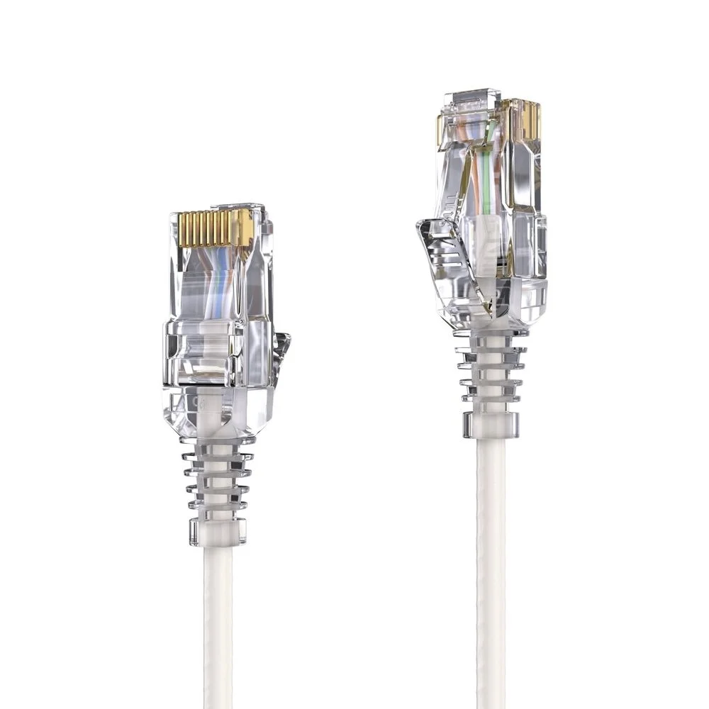 Premium Slim Cat.6 Patchkabel, RJ45, UTP, LSZH - 1.00m, weiß