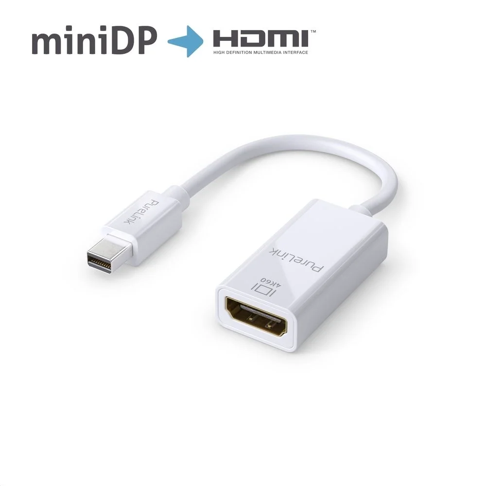 Premium Aktiver 4K mini DisplayPort / HDMI Portsaver Adapter - Weiß