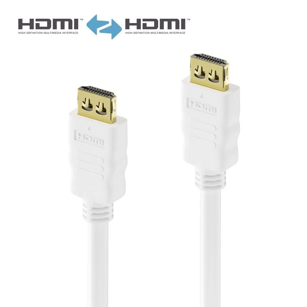 Zertifiziertes 4K High Speed HDMI Kabel mit Ethernet Kanal - 5,00m, weiß
