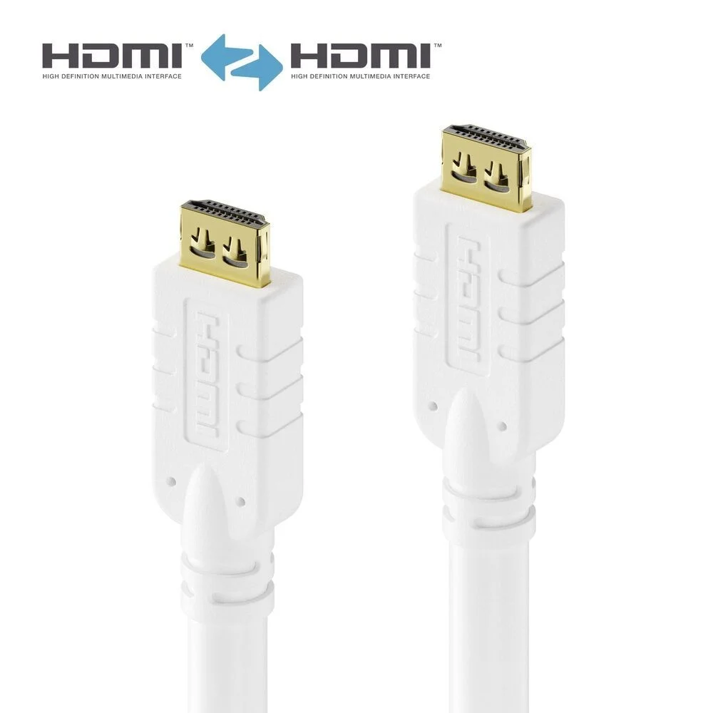 Zertifiziertes 4K High Speed HDMI Kabel mit Ethernet Kanal - 10.0m, weiß
