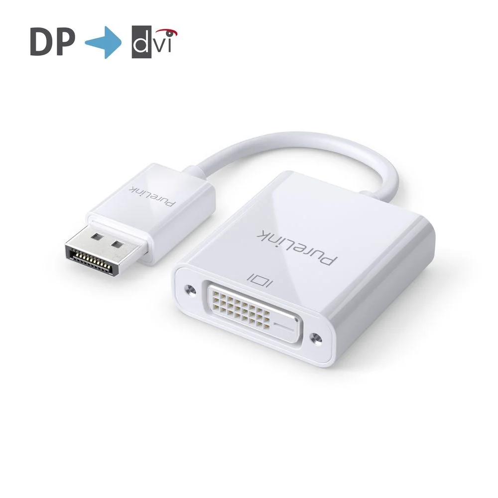 Premium Active 2K DisplayPort/DVI Portsaver Adapter, weiß