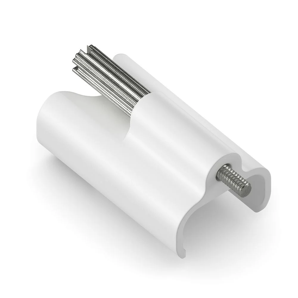 Satz mit 10 Stück - Abnehmbarer Tru-Lock-System Clip für PureInstall USB-C Kabel - weiß