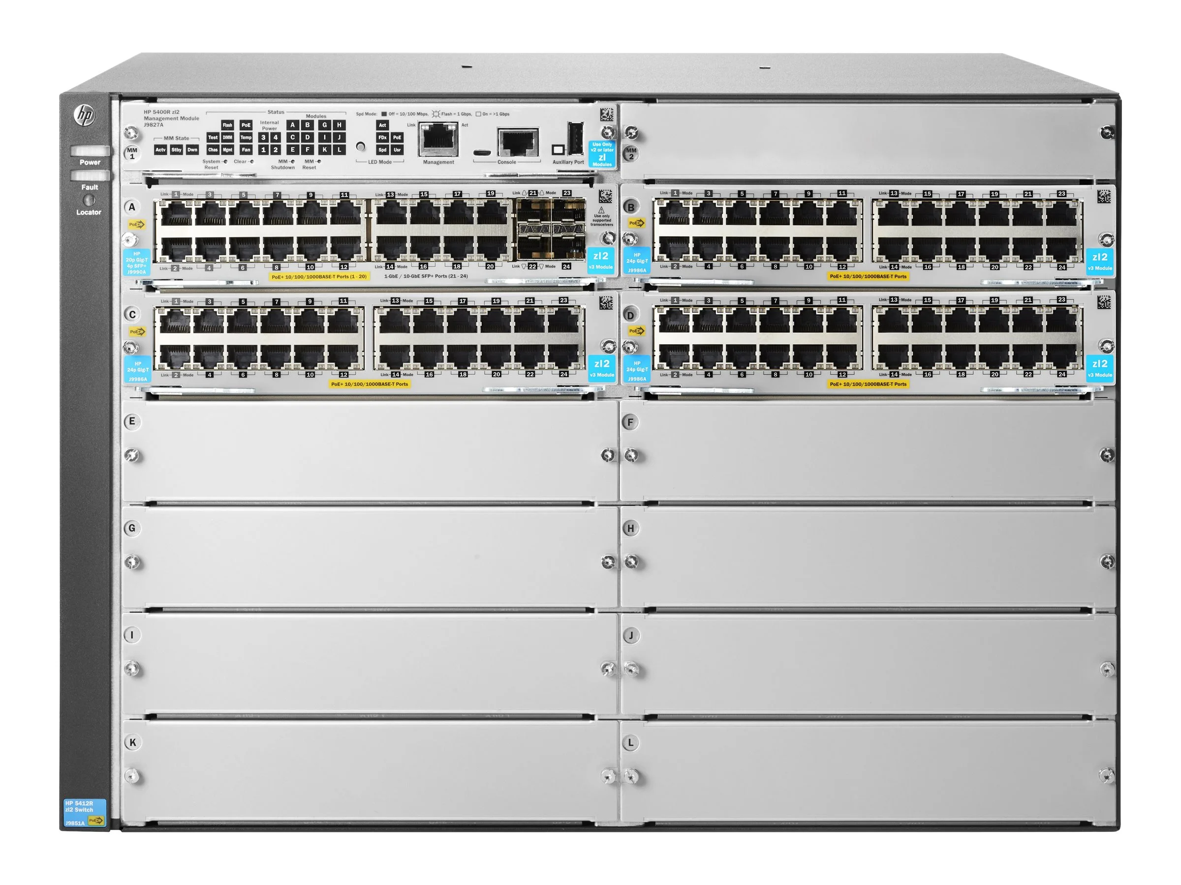 HPE 5412R 92GT PoE+ / 4SFP+ v3 zl2 Swch