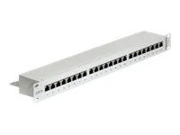 DELOCK 19Z Patchpanel 24 Port Cat.6 grau
