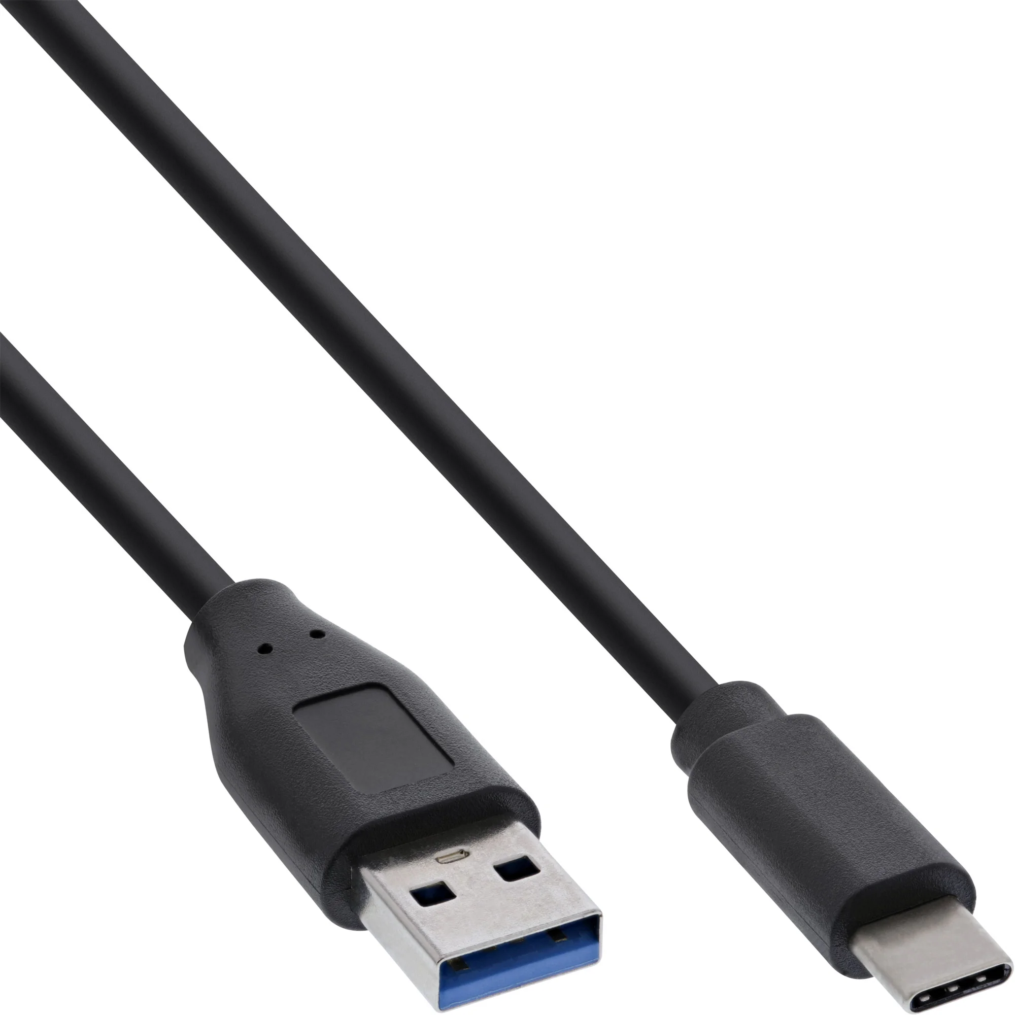 100er B-Pack InLine® USB 3.2 Kabel, USB-C Stecker an USB-A Stecker, schwarz, 1m