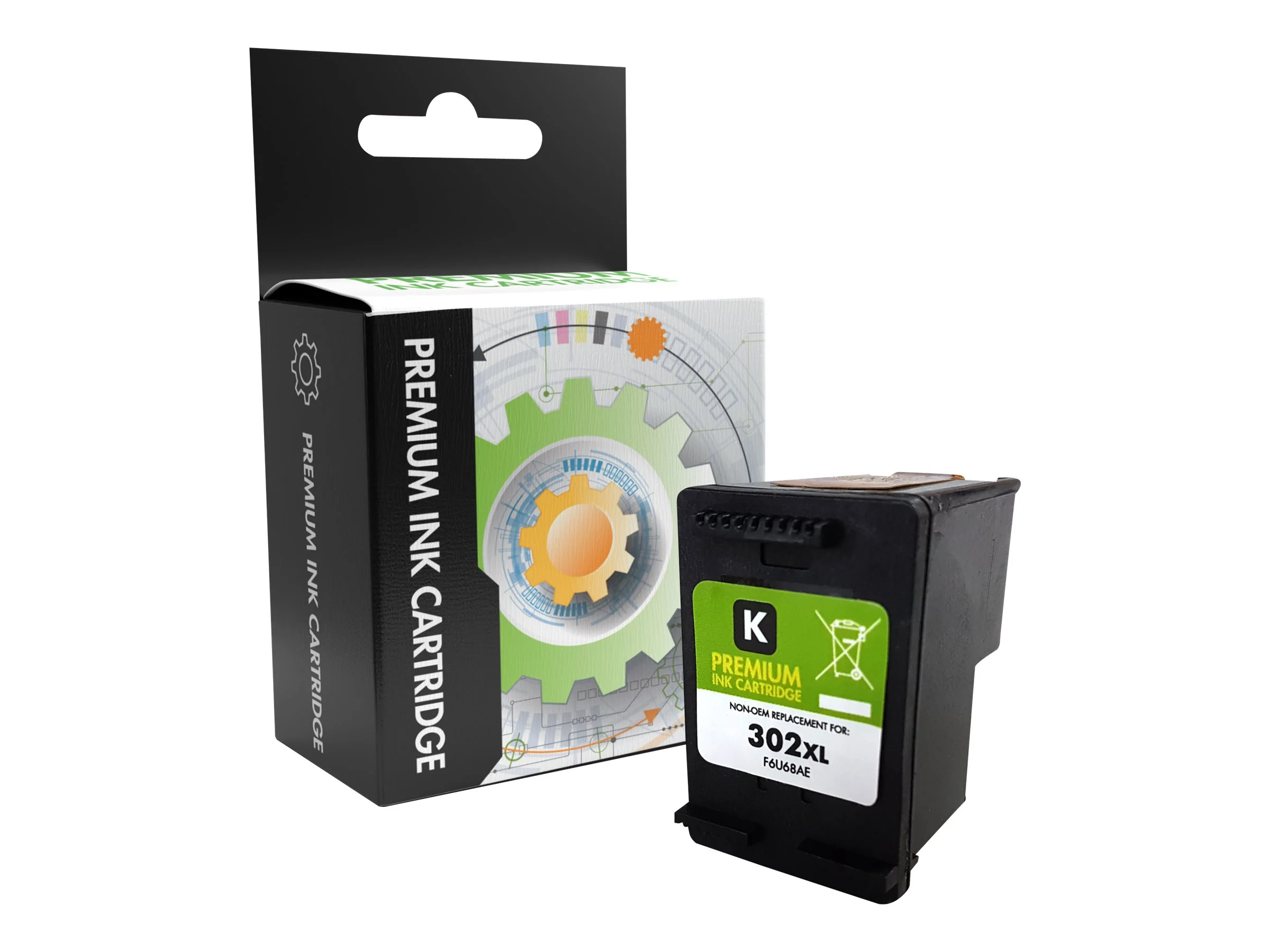 STATIC Ink cartr HP F6U68AE blk reman