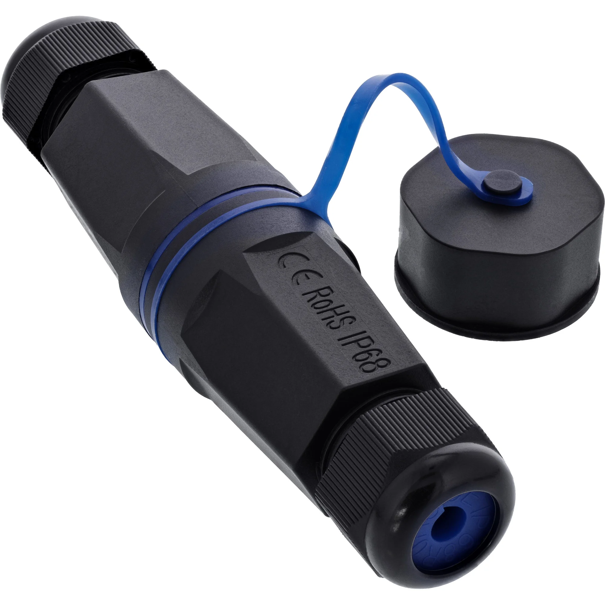 InLine® Kabelverbinder Leergehäuse RJ45 Keystone, IP68, mit Deckel