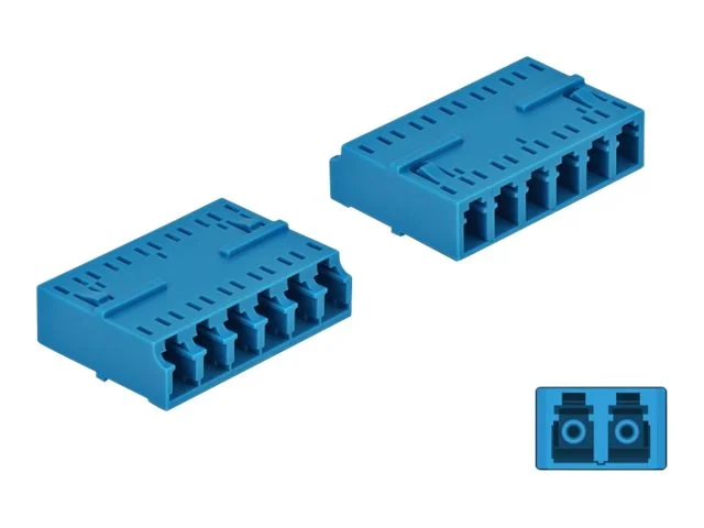DELOCK LWL Kupplung HD LC Hexaplex blau