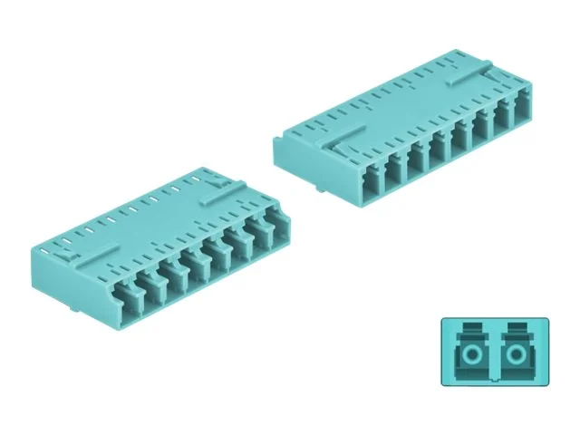 DELOCK LWL Kupplung HD LC Octuplex aqua