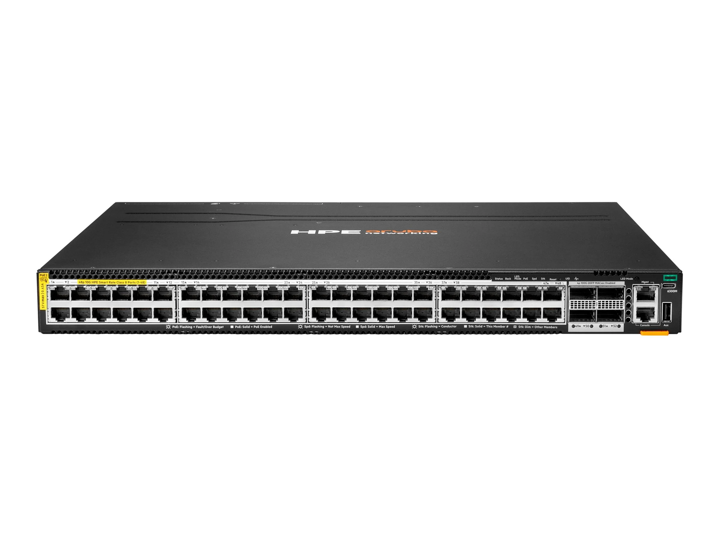 HPE ANW 6300M 48SRX CL8 4p100G Sw