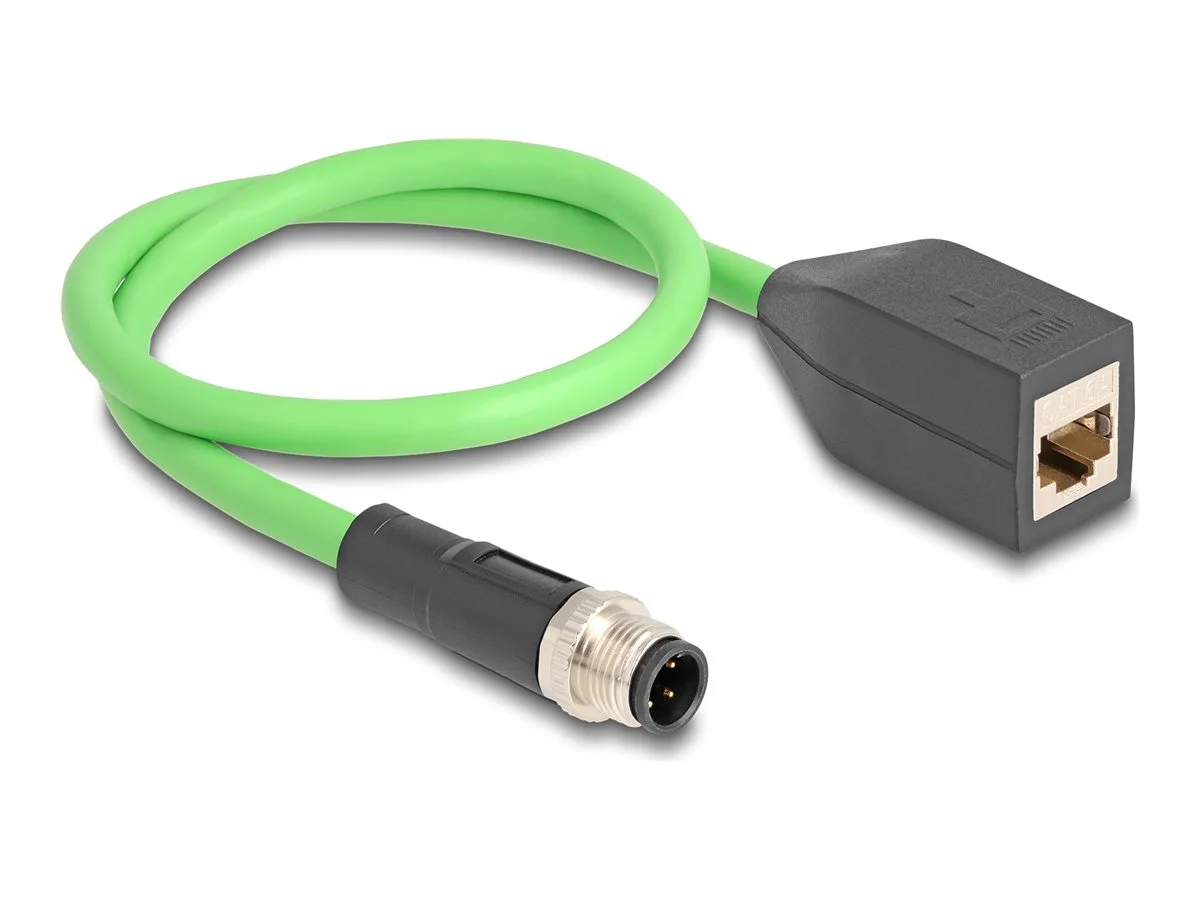 DELOCK M12 Kabel D-kodiert 4Pin PUR 0,5m