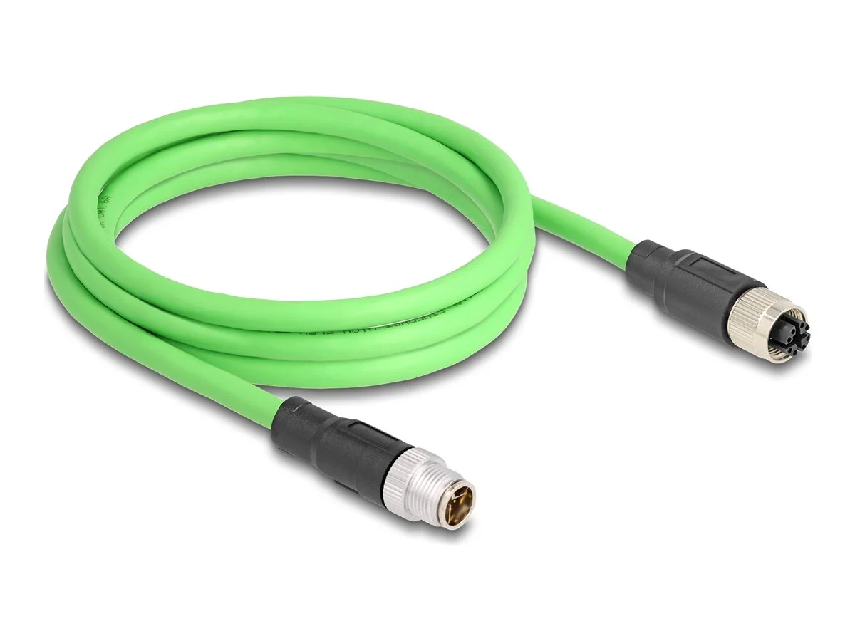DELOCK M12 Kabel X-kodiert 8 Pin PUR 2m