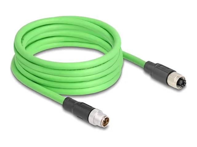 DELOCK M12 Kabel X-kodiert 8 Pin PUR 5m
