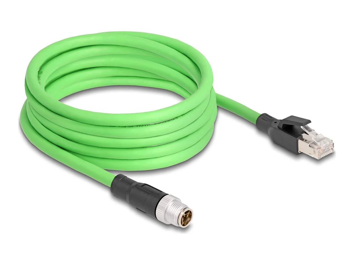 DELOCK M12 Kabel X-kodiert 8 Pin PUR 5m