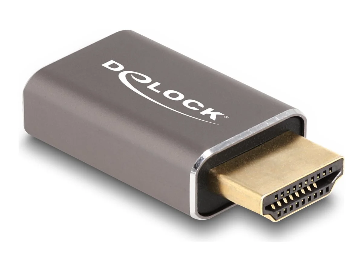 DELOCK HDMI Adapter 8K 60 Hz grau Metall