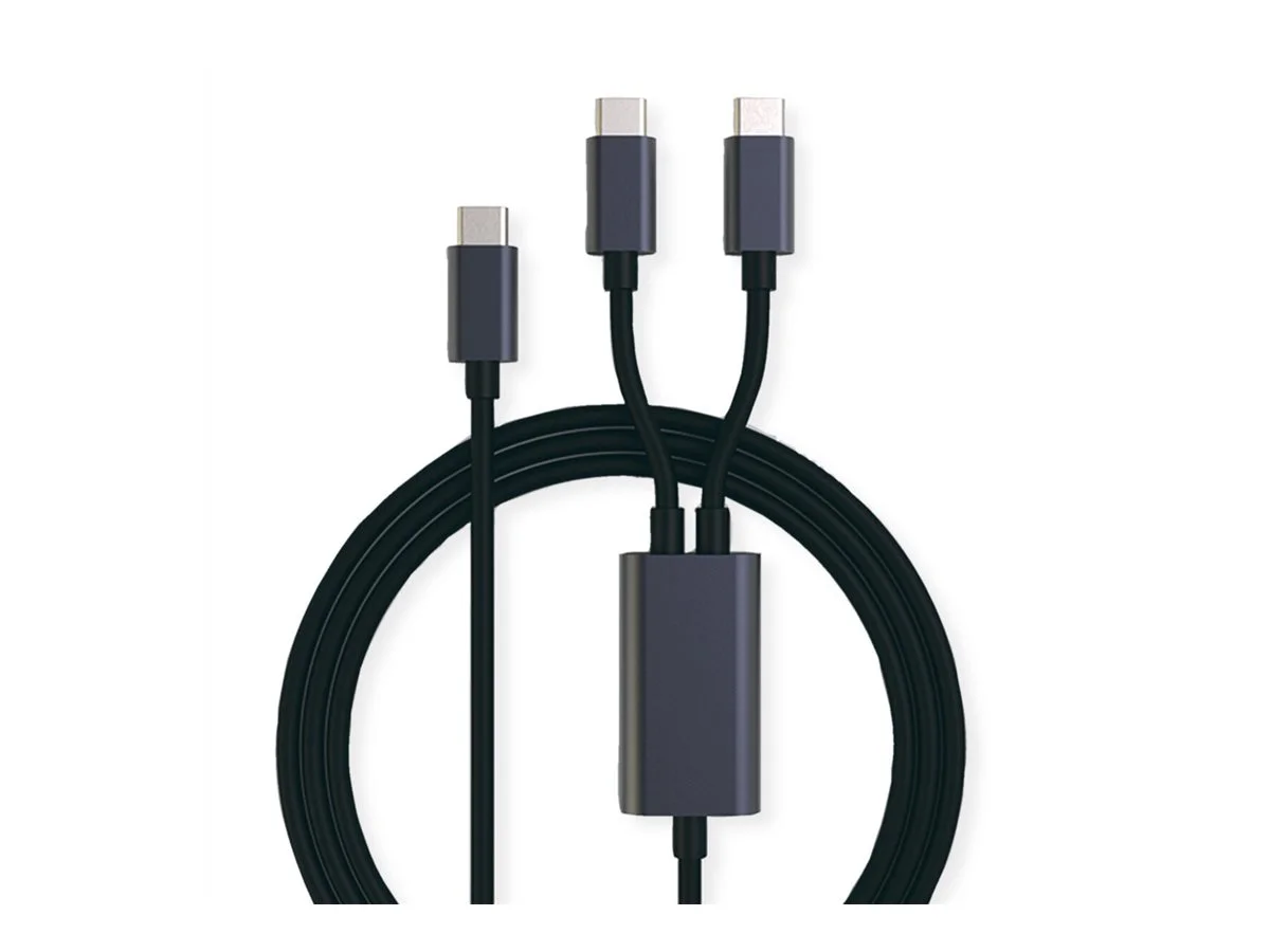 ROLINE USB Typ C Split-Ladekabel C 1,85m