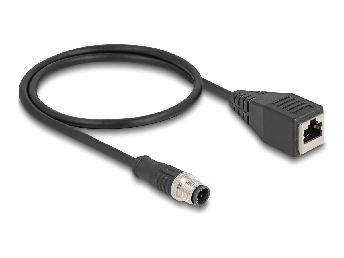 DELOCK M12 adapterkab D-kodiert 4 Pin St