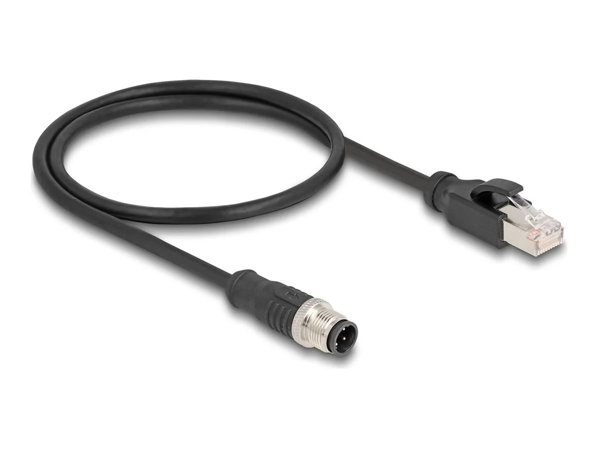 DELOCK M12 adapterkab D-kodiert 4 Pin St