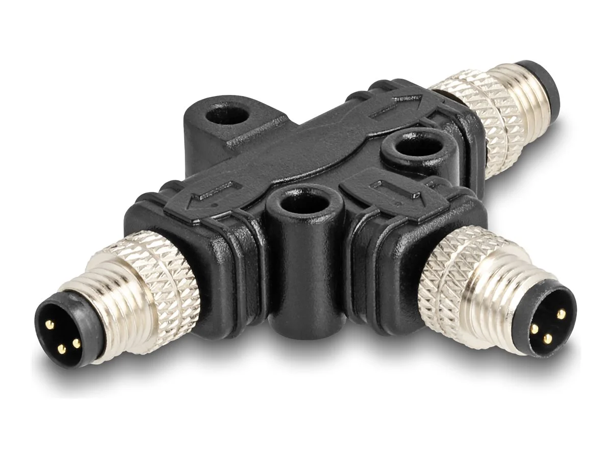 DELOCK M8 T-Splitter A-kod 3 Pin zu 2 x