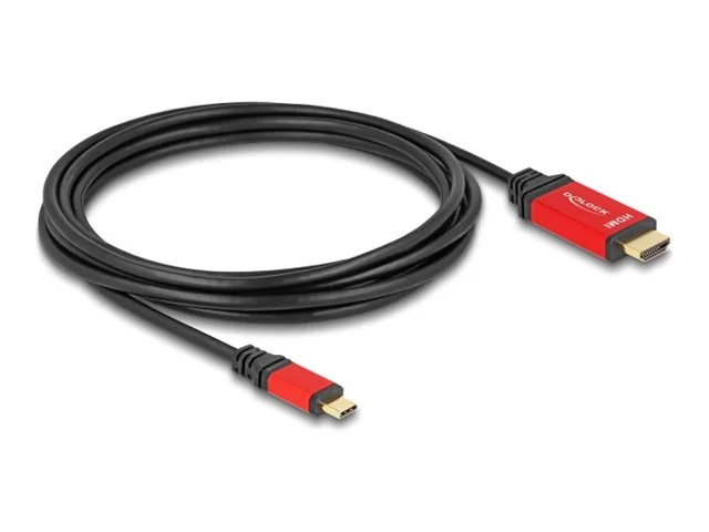 DELOCK ﻿USB Type-C zu HDMI Kabel 3m rot
