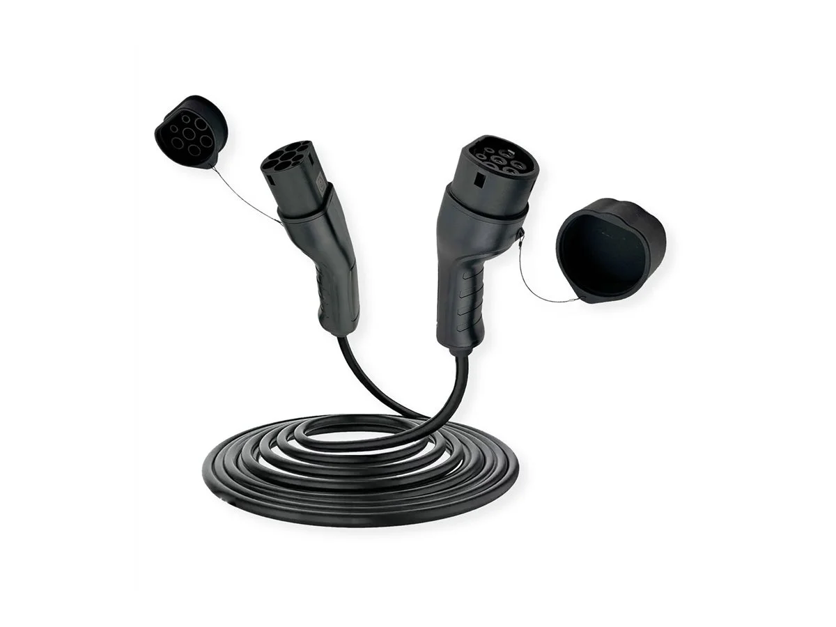 ROLINE E-Auto Ladekabel Typ2 3-phas 7,5m