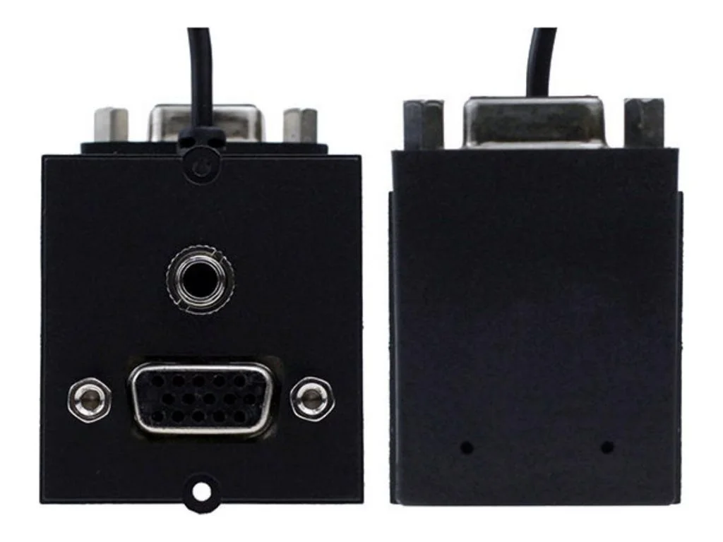 BACHMANN Rahmen 1xVGA+Klinke 90 Abgang