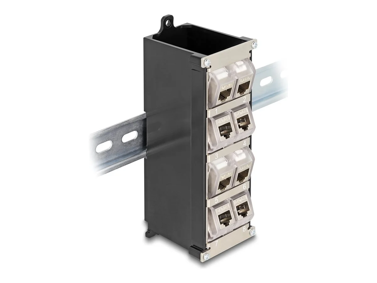 DELOCK Keystone Halterung 8 Port neigbar