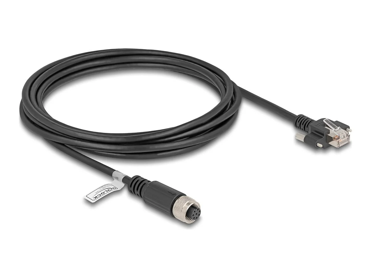 DELOCK M12 Kabel A-kodiert 8 Pin 3 m