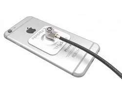 Universal Tablet Lock Plate With Keyed Cable Lock - Black