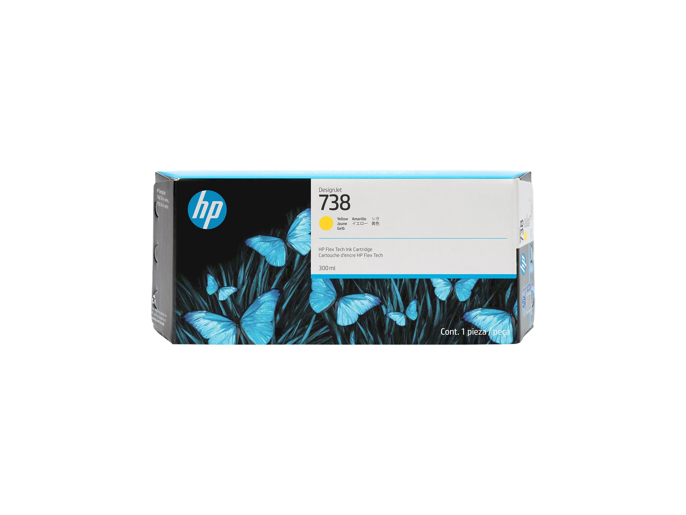 HP 738 300-ml Yellow DesignJet Ink Cartr