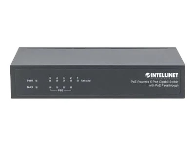 INTELLINET 5-Port PoE+ Gigabit Switch