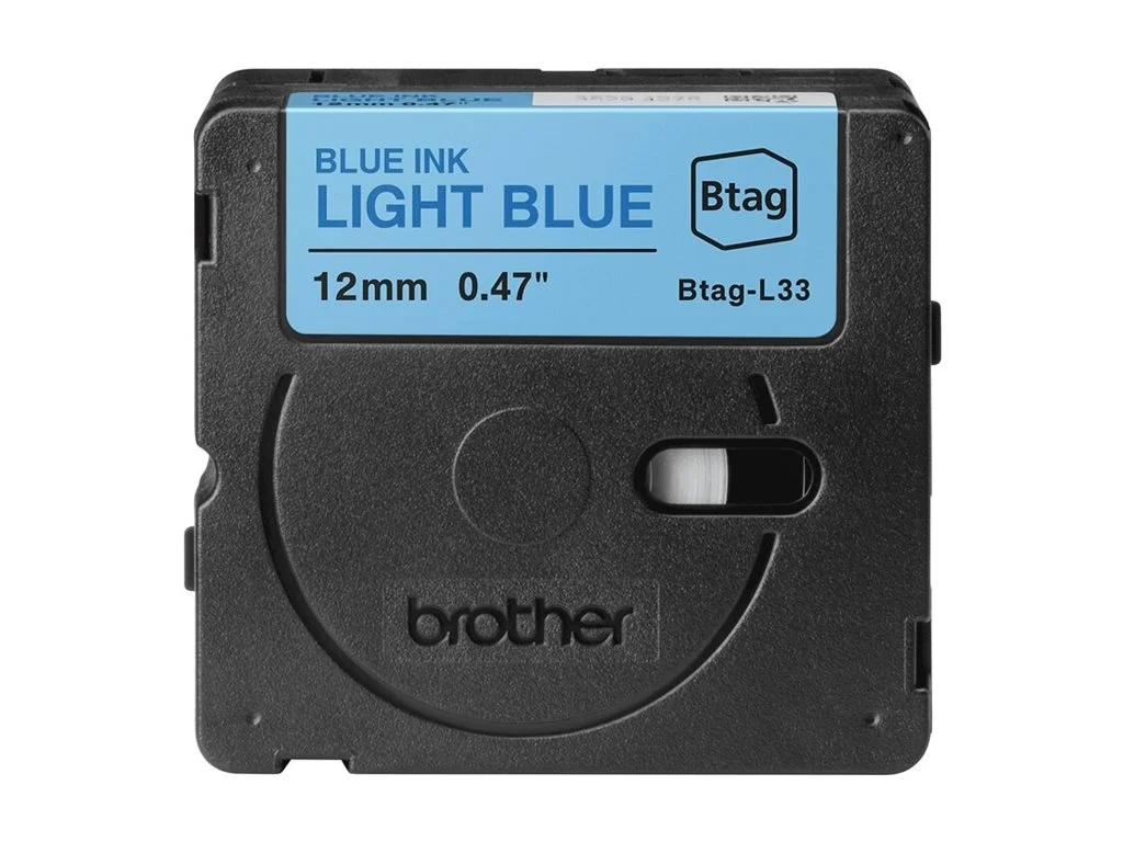 BROTHER 12MM BTAGL33 Ribbon Blue