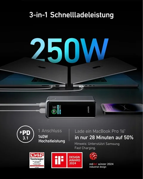 ANKER Prime PowerBank 27.650mAh ink Base