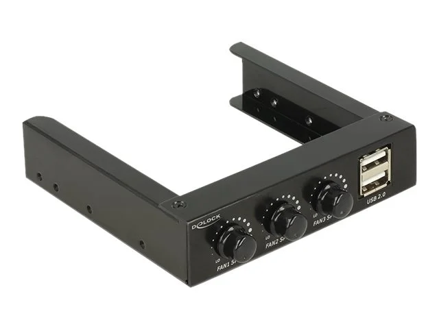 DELOCK Front Panel 3½ 2x USB 2.0 schwarz