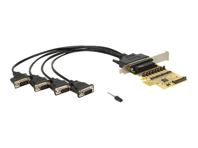 DELOCK PCIe x1 Seriell 4x RS-232