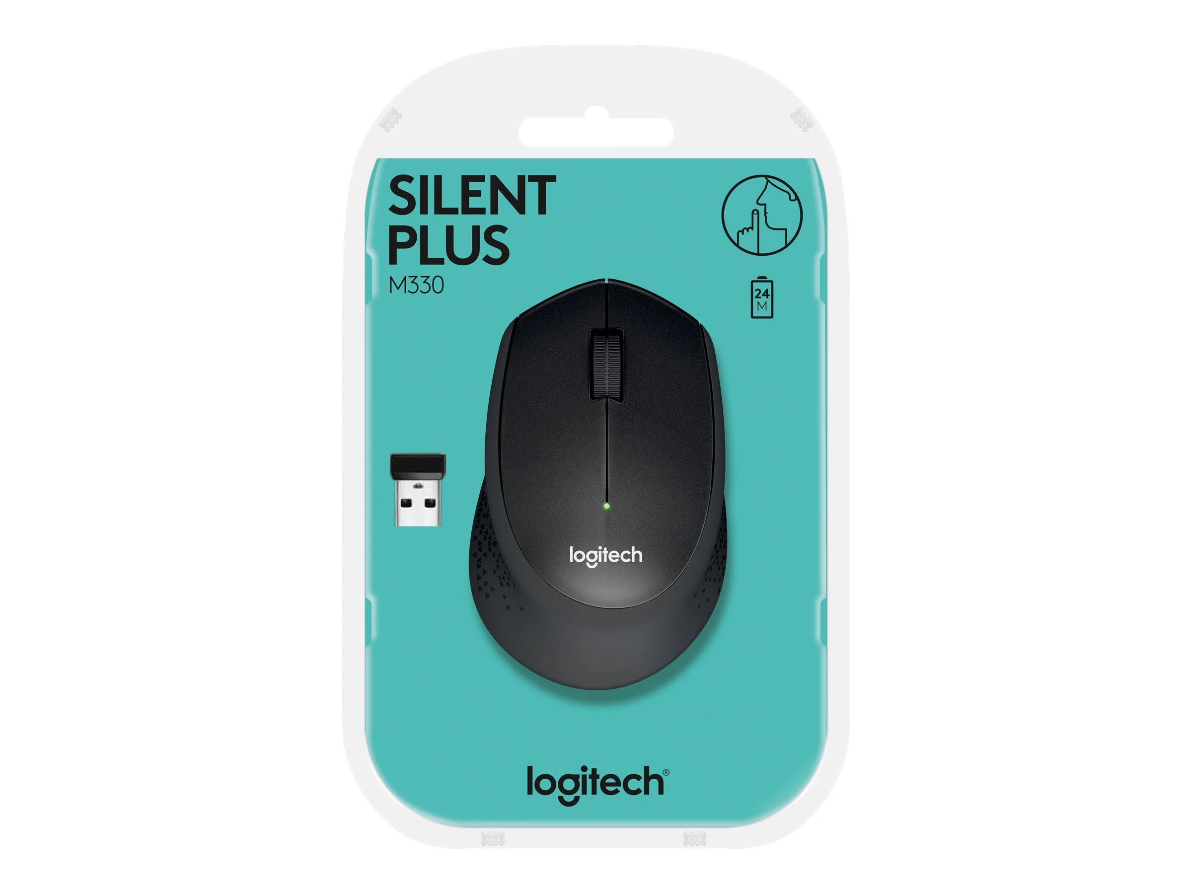 LOGI M330 Silent Plus Black - 2.4GHZ