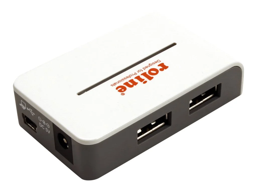 ROLINE USB 2.0 Hub ZollBlack WhiteZoll