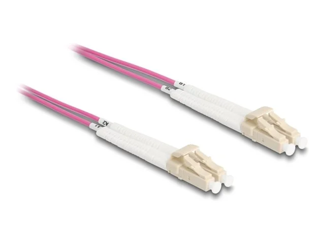 DELOCK LWL Kabel LC Duplex OM4 0,5m
