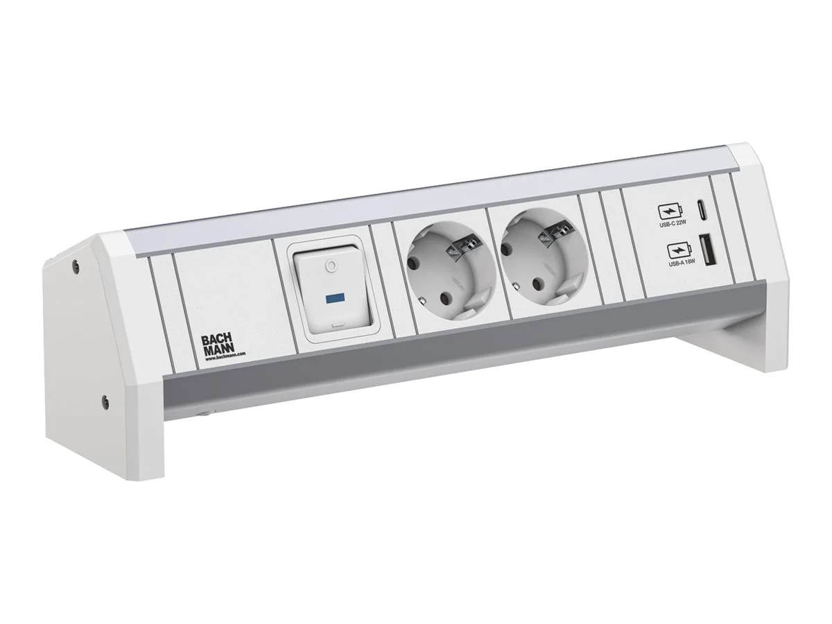 BACHMANN DESK 2xCEE7/3 1xSchalter 1xUSB